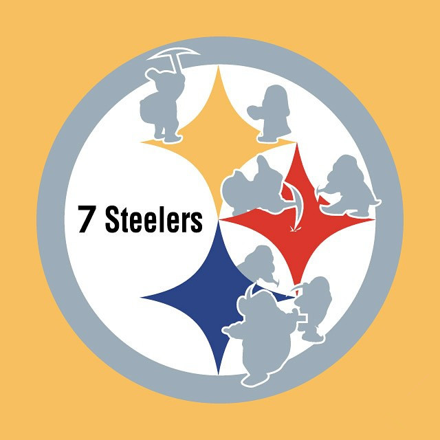 Snow White and the 7 Steelers logo DIY iron on transfer (heat transfer)